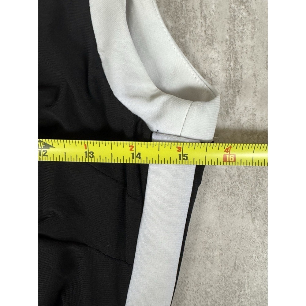 Lauren Ralph Lauren Sheath Dress 8  Ruching Black White Sleeveless Minimalist - Picture 7 of 8